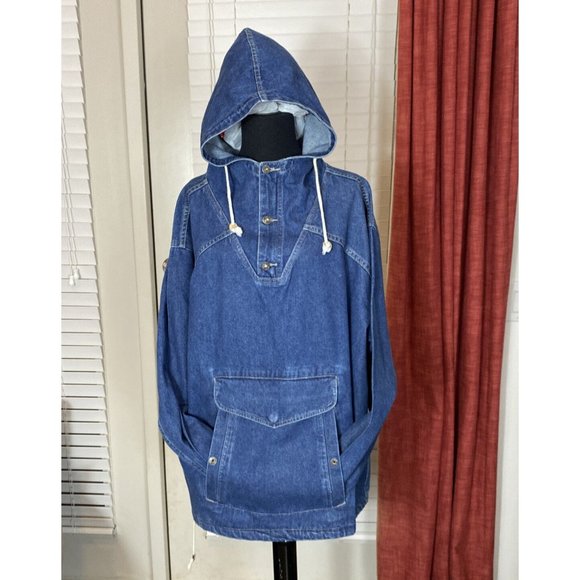 Code Zero Jean Pullover Jacket Made in Hong Kong Vintage Men's Size Large - Picture 3 of 9